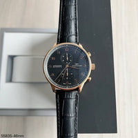 IWC PORTUGUESE ROSE PRETO COURO 41MM
