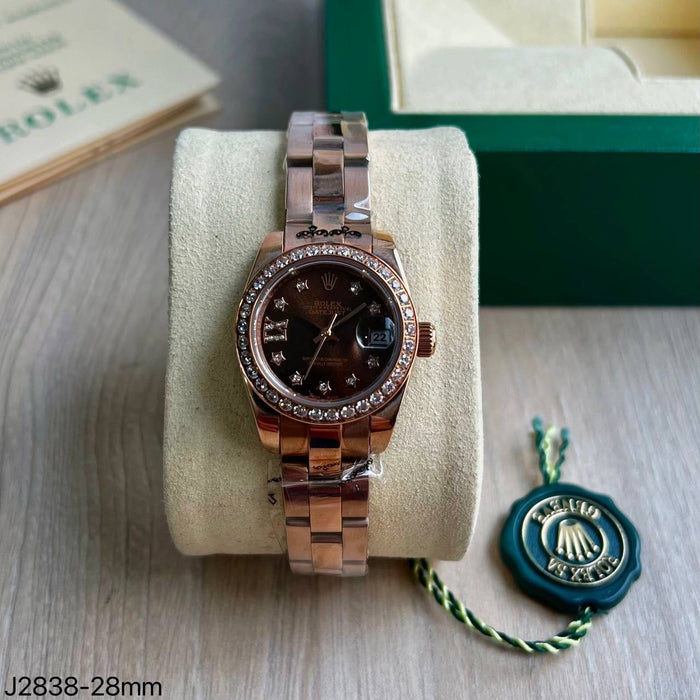 ROLEX DATEJUST ROSE  BRILHANTES JUBILEU FEMININO 28MM