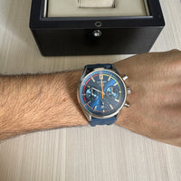 TAG HEUER CARRERA PRATA AZUL 41MM