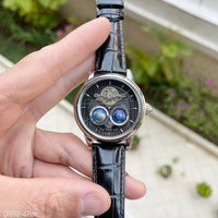 MONT BLANC VASCO DA GAMA PRATA COURO AUTOMÁTICO 47MM