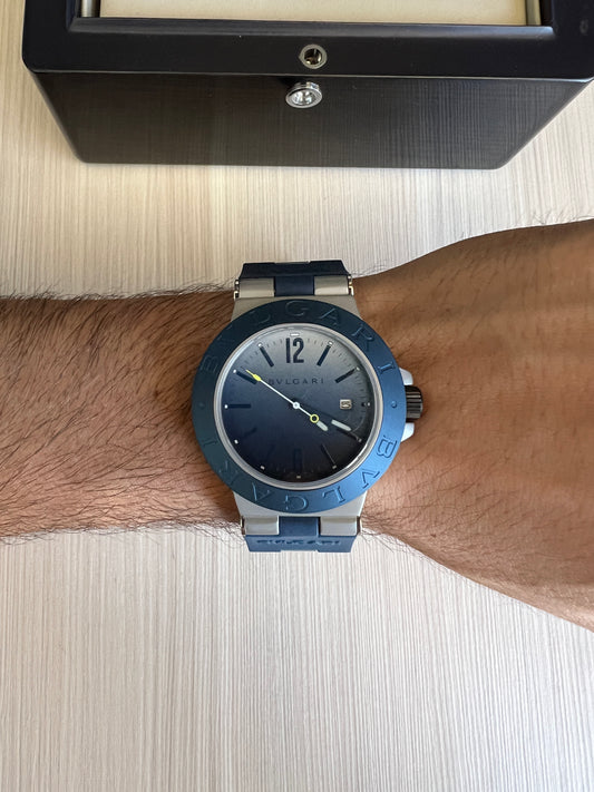 BVLGARI ALUMINIUM AZUL AUTOMÁTICO 43MM