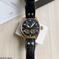 IWC BIG PILOT ROSE PRETO COURO AUTOMÁTICO 46MM