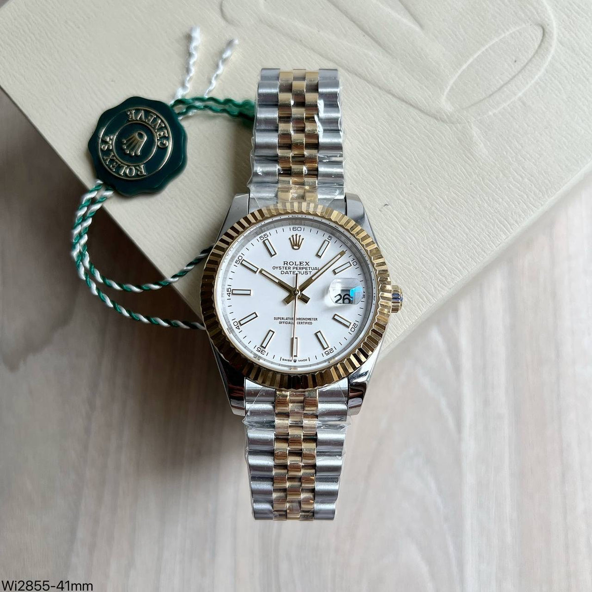 ROLEX DATEJUST MISTO BRANCO JUBILEU 41MM