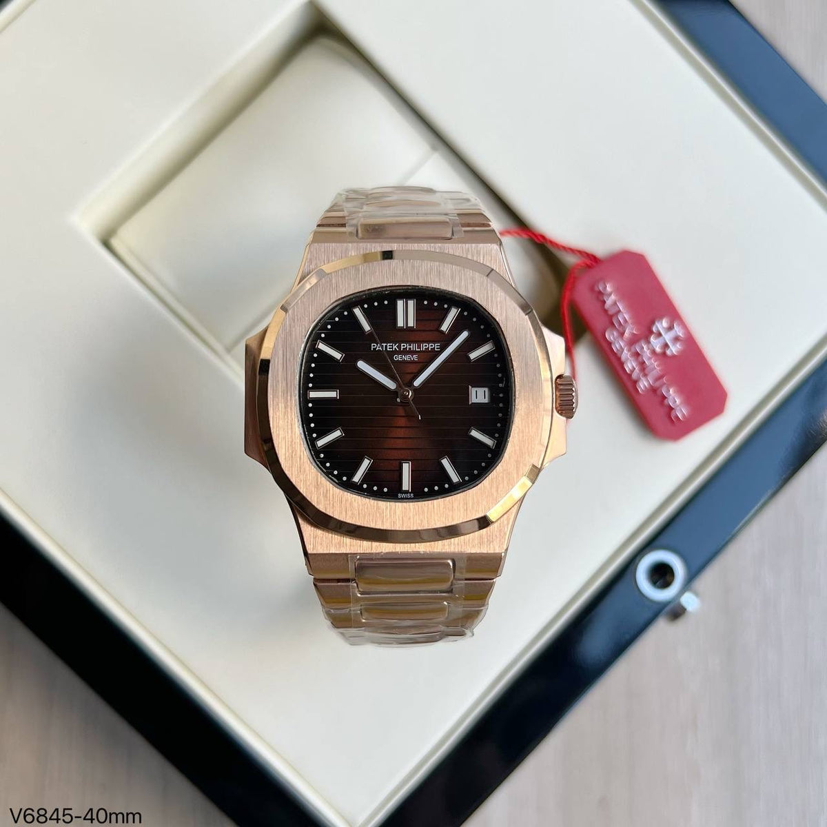 PATEK PHILIPPE NAUTILUS ROSE MARROM 40MM