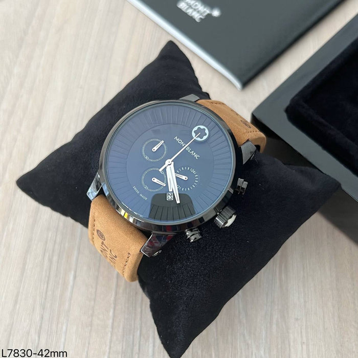 MONT BLANC PRETO COURO 43MM