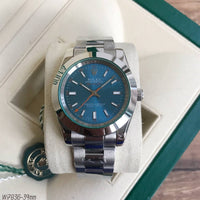 ROLEX OYSTER MILGAUSS PRATA AZUL 40MM
