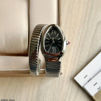 BVLGARI SERPENTE PRATA PRETO 1 VOLTA  23MM X 35MM FEMININO