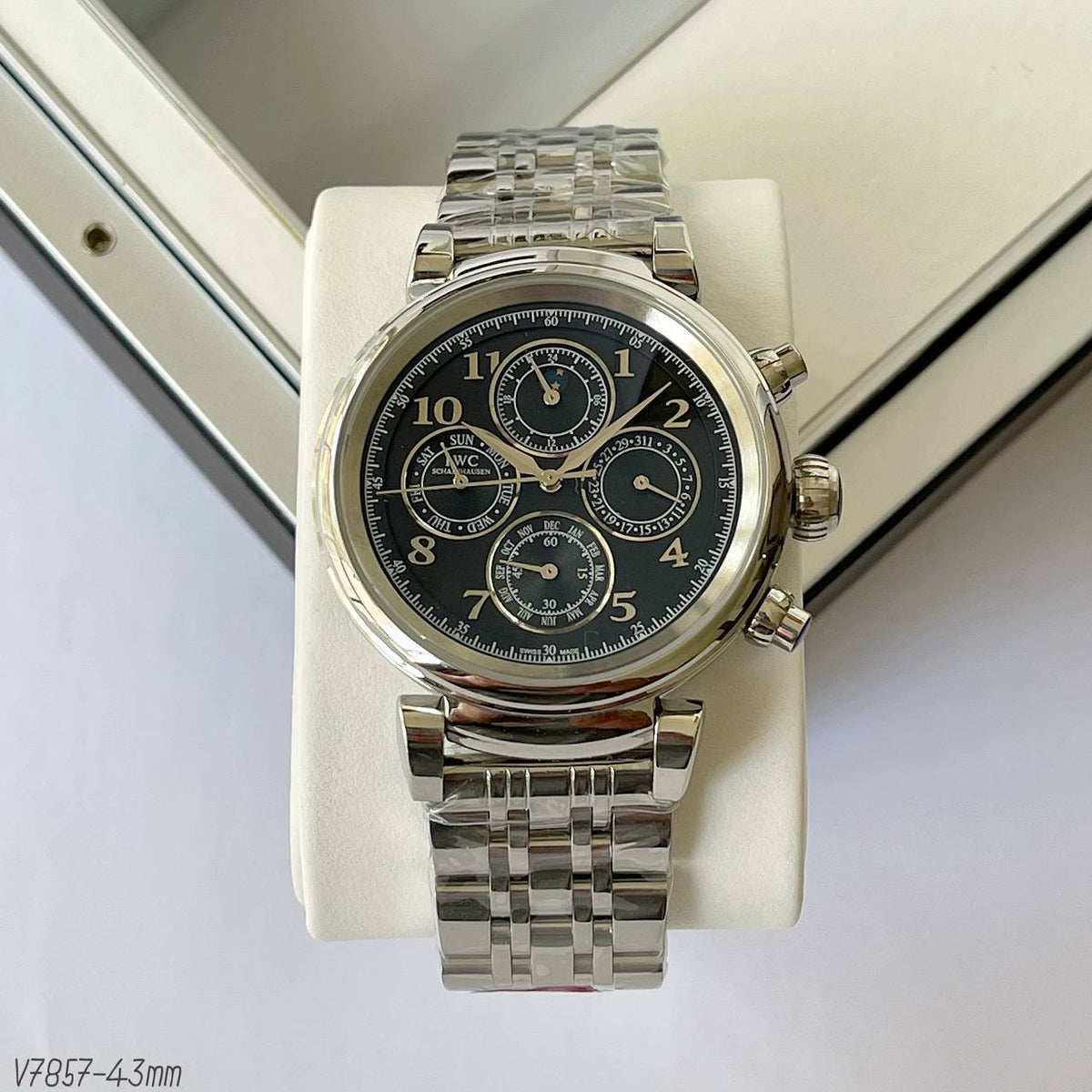 IWC DA VINCI PRATA PRETO 43MM