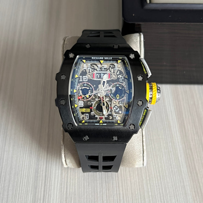 RICHARD MILLE PRETO AMARELO 47MM