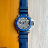 PANERAI LUMINOR SUBMERSIBLE AZUL BORRACHA 42MM