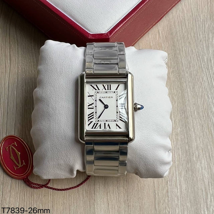 CARTIER TANK SOLO PRATA 26MM X 35MM FEMININO