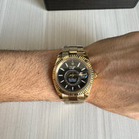 ROLEX SKY DWELLER DOURADO PRETO 42MM