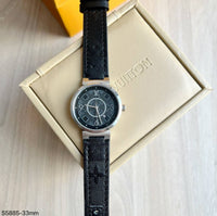 LOUIS VUITTON TAMBOUR SLIM PRATA 33MM FEMININO