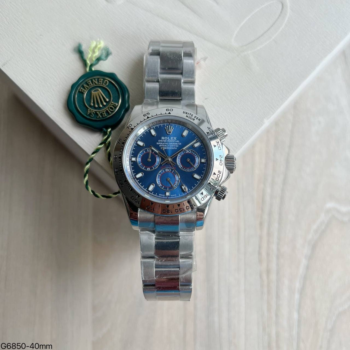 ROLEX DAYTONA  PRATA AZUL 40MM