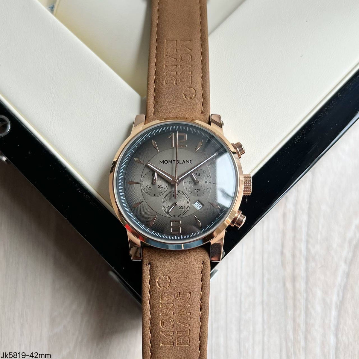 MONT BLANC ROSE  COURO 43MM