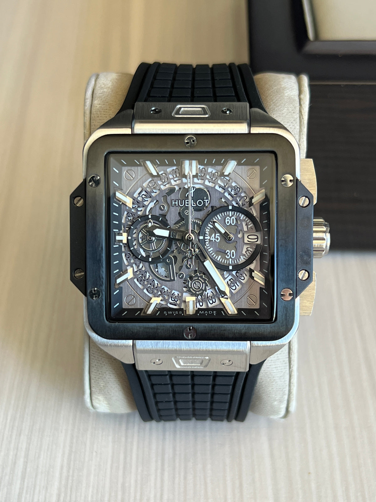 HUBLOT SQUARE BANG PRATA 42MM