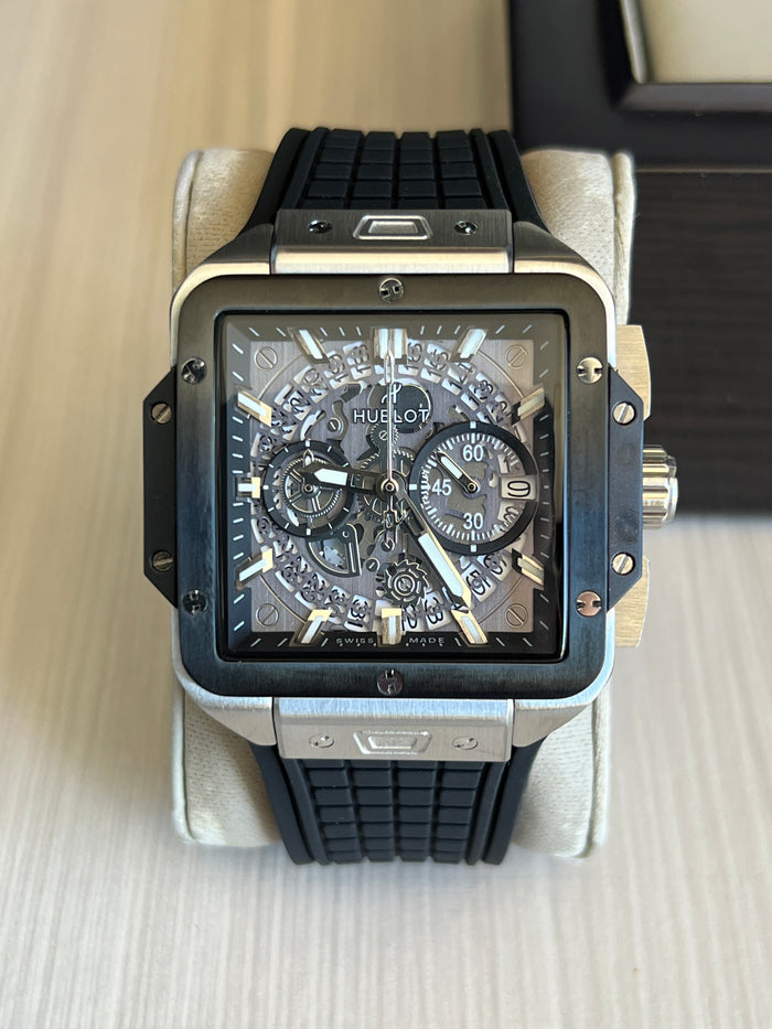 HUBLOT SQUARE BANG PRATA 42MM