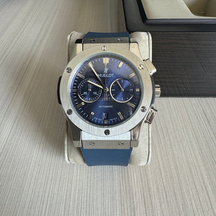 HUBLOT CLASSIC FUSION PRATA AZUL 42MM