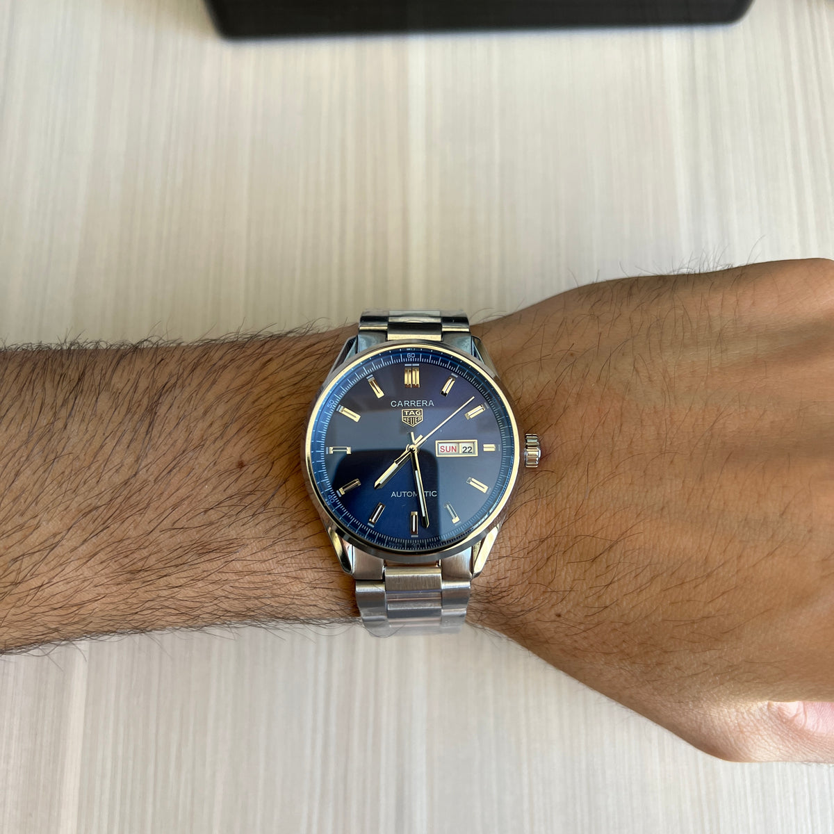 TAG HEUER CARRERA CAL 5 PRATA AZUL AUTOMATICO 41MM