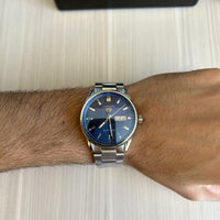 TAG HEUER CARRERA CAL 5 PRATA AZUL AUTOMATICO 41MM