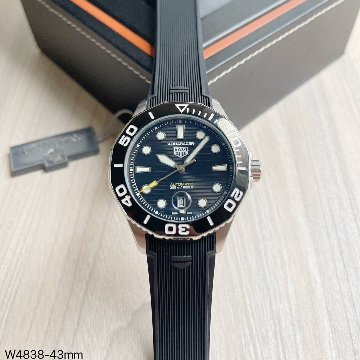 TAG HEUER AQUARACER PRATA BORRACHA AUTOMÁTICO 43MM