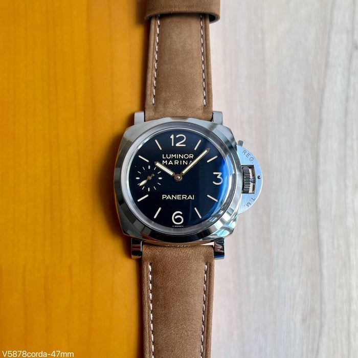 PANERAI LUMINOR MARINA PRATA COURO 47MM