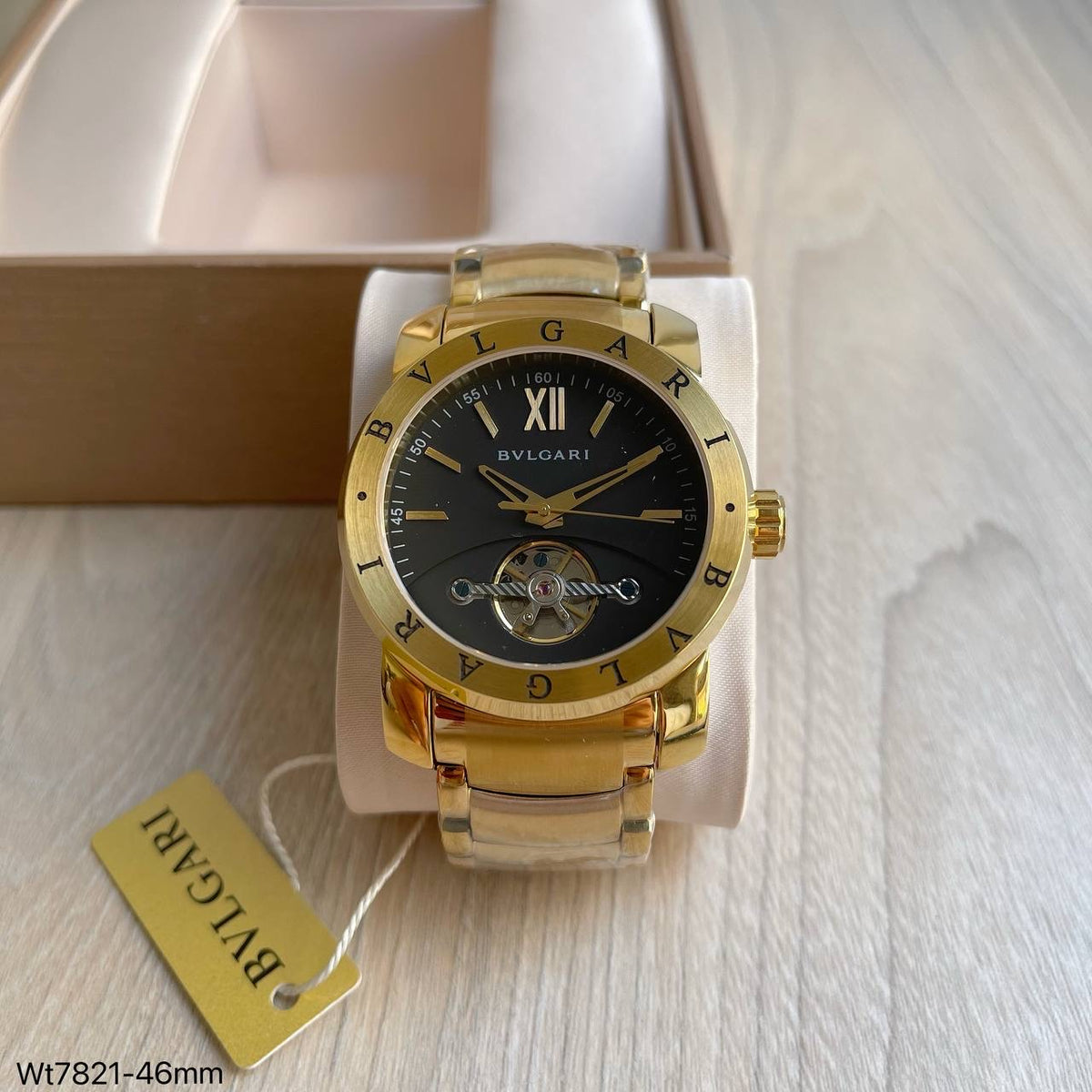 BVLGARI DOURADO PRETO AUTOMÁTICO 44MM