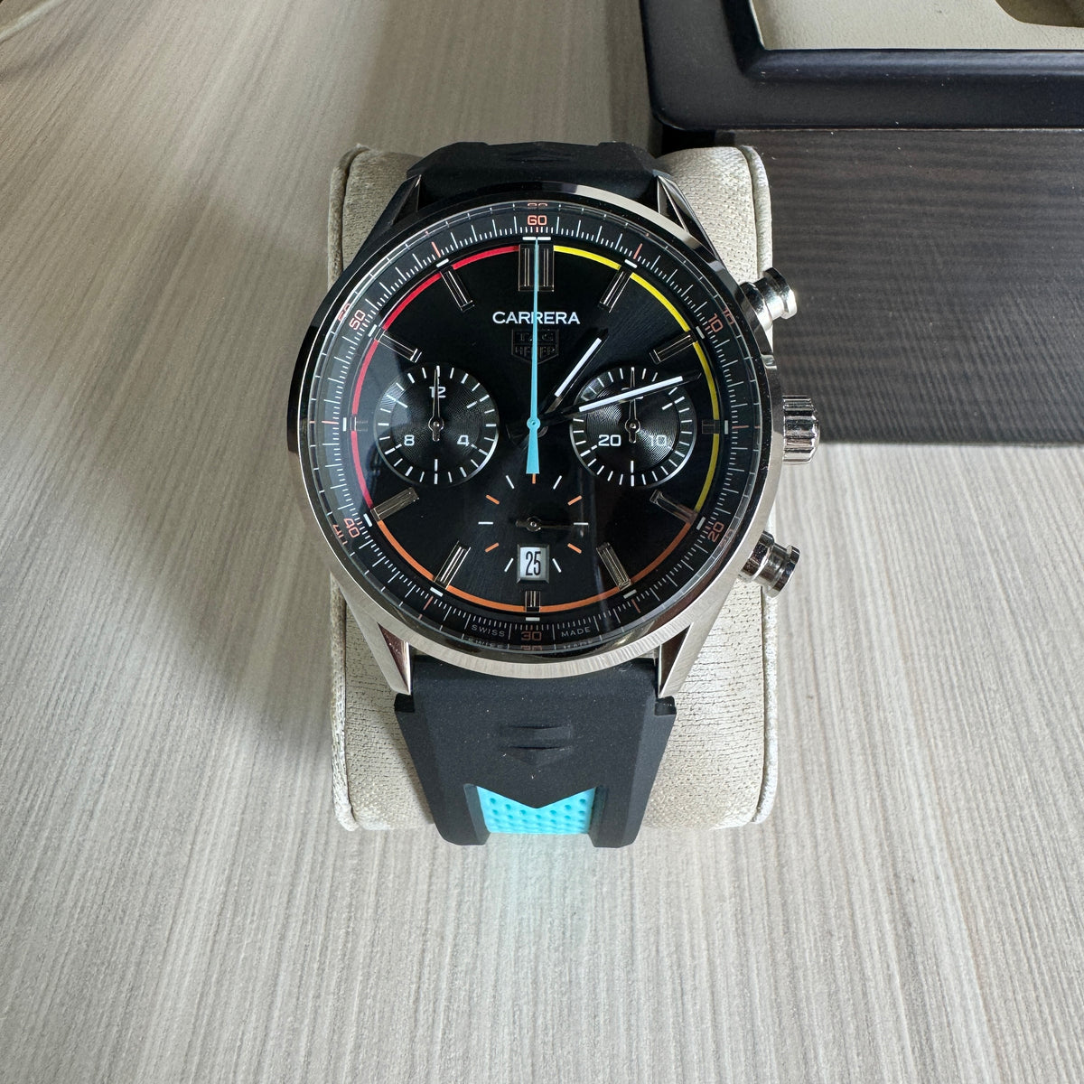 TAG HEUER CARRERA PRATA AZUL 41MM