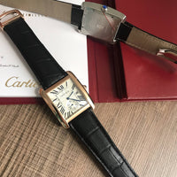 CARTIER TANK ROSE COURO 35MM X 43MM