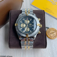 BREITLING CHRONOMAT PRATA DOURADO PRETO 46MM