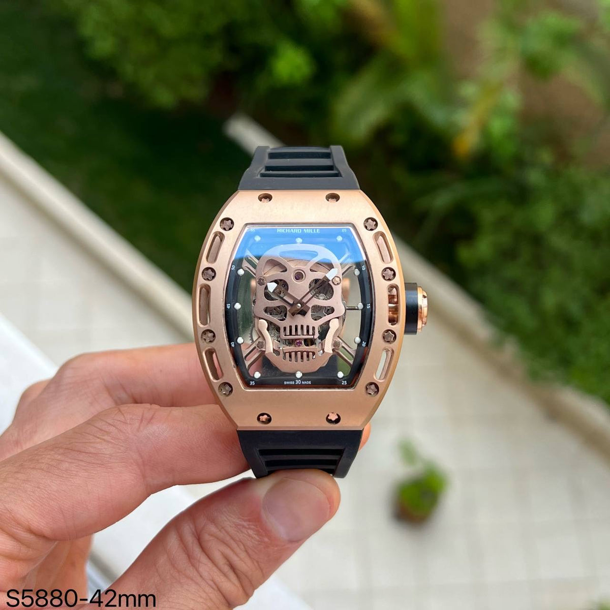 RICHARD MILLE SKULL ROSE 42MM