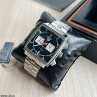 TAG HEUER MONACO PRATA PRETO 40MM