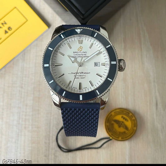 BREITLING SUPEROCEAN AUTOMÁTICO BRANCO AZUL 46MM