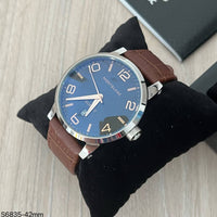 MONT BLANC PRATA COURO 42MM