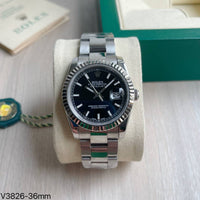 ROLEX DATEJUST PRATA AZUL FEMININO 36MM