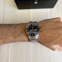 TAG HEUER CARRERA CAL 5 PRATA PRETO AUTOMATICO 41MM