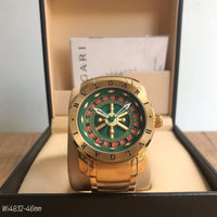BVLGARI IRON MAN ROLETA DOURADO VERDE  44MM