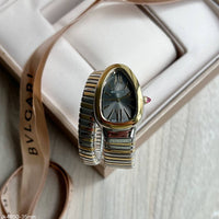 BVLGARI SERPENTE MISTO CINZA 1 VOLTA  23MM X 35MM FEMININO