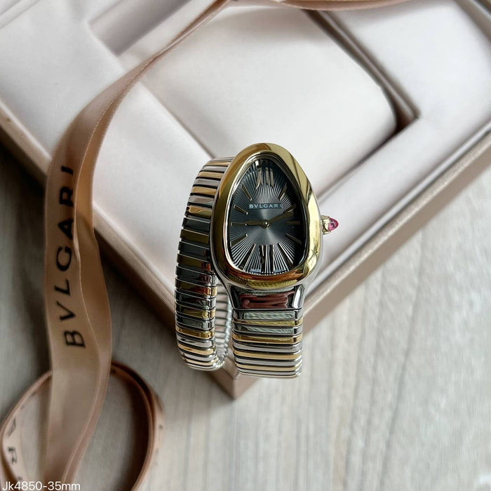 BVLGARI SERPENTE MISTO CINZA 1 VOLTA  23MM X 35MM FEMININO