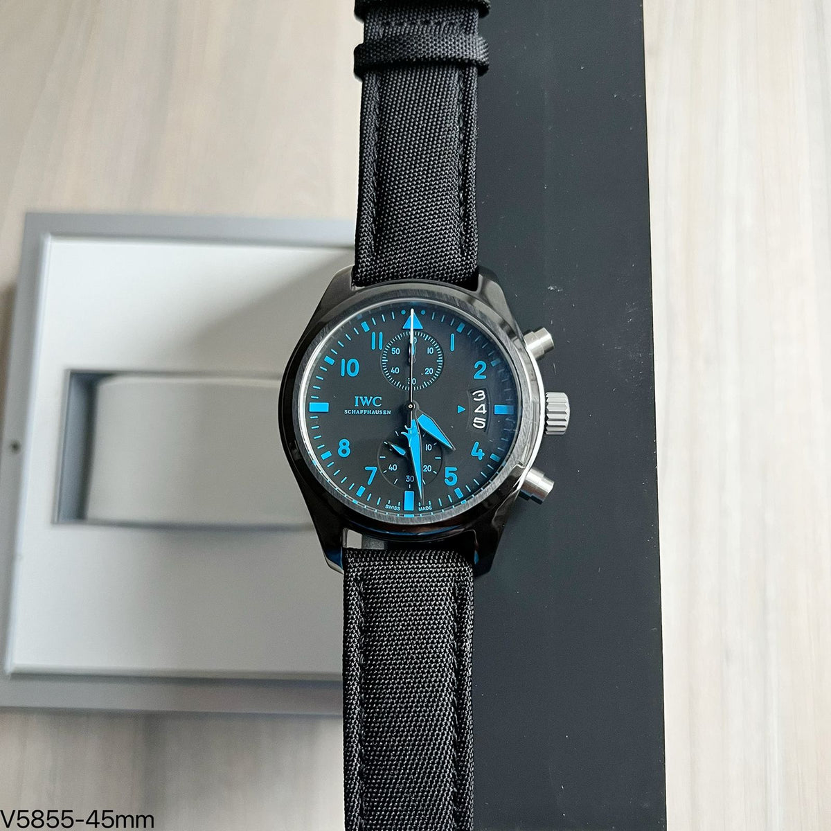 IWC PILOT TOP GUN PRETO NYLON 45M