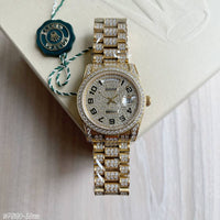 ROLEX DAY DATE DOURADO VERDE BRILHANTES 38MM