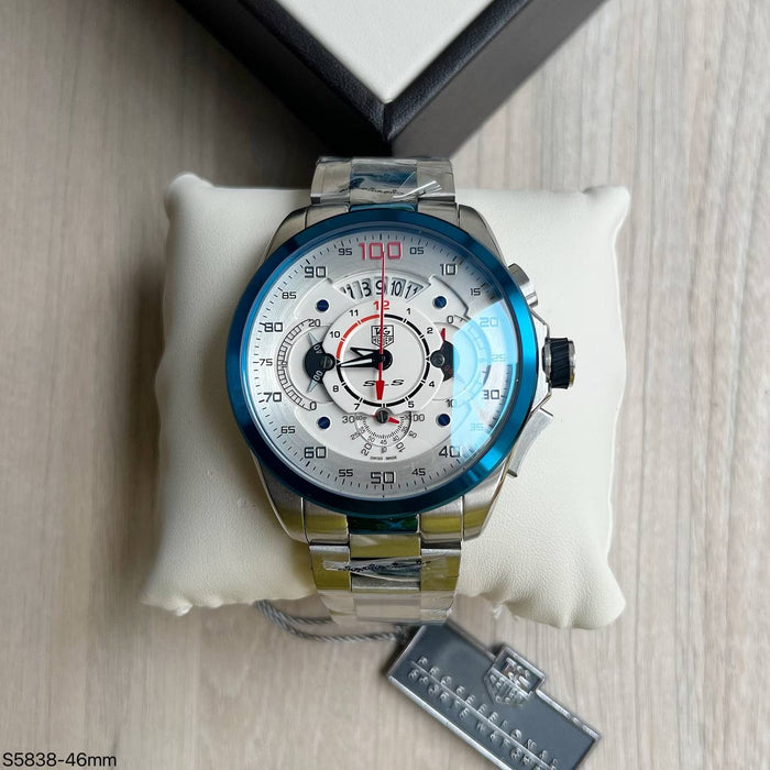 TAG HEUER MERCEDES SLS PRATA AZUL 45MM