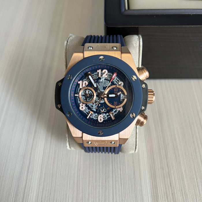 HUBLOT BIG BANG UNICO ROSE AZUL 44MM