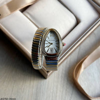 BVLGARI SERPENTE MISTO BRANCO 1 VOLTA BRILHANTE  23MM X 35MM FEMININO