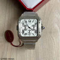 CARTIER SANTOS PRATA BRANCO 40MM X 47MM