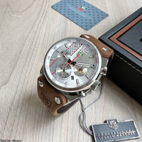 TAG HEUER FORMULA 1 F1 PRATA BRANCO COURO 45MM