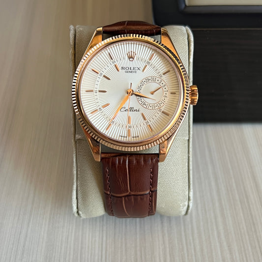 ROLEX CELLINI ROSE COURO 40MM