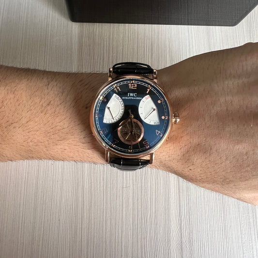 IWC ROSE PRETO COURO AUTOMÁTICO 44MM
