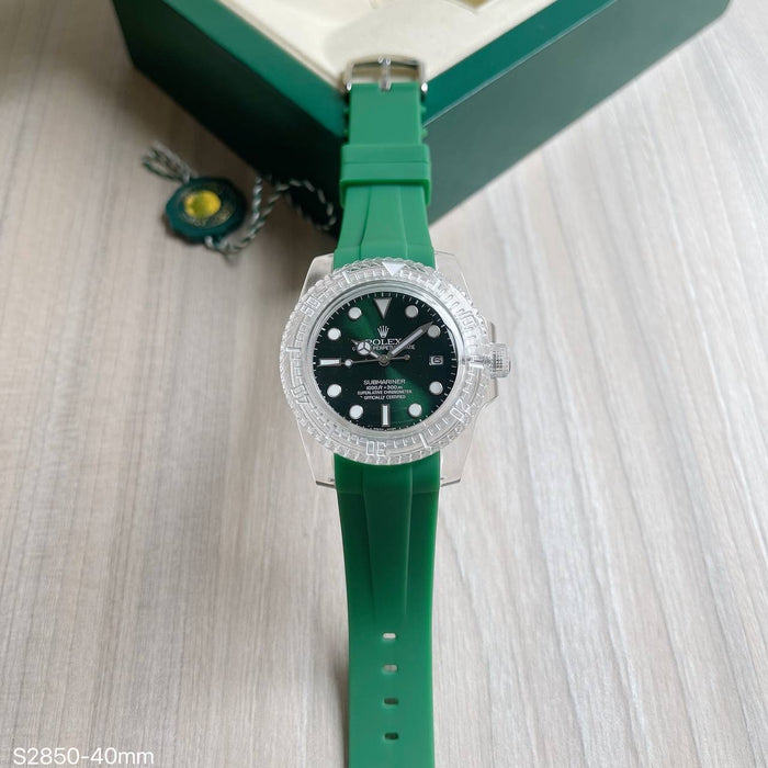 ROLEX SUBMARINER ACRILICO VERDE BORRACHA 40MM