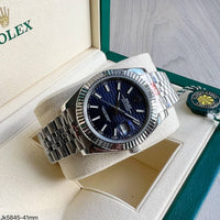 ROLEX DATEJUST PRATA AZUL JUBILEU 41MM